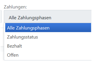 CRM Zahlungsphasen