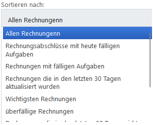 CRM sortieren nach